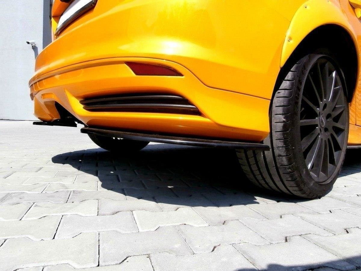Heck Ansatz Flaps Diffusor passend für Ford Focus ST Mk3 Hatchback schwarz Hochglanz – Ansicht 1