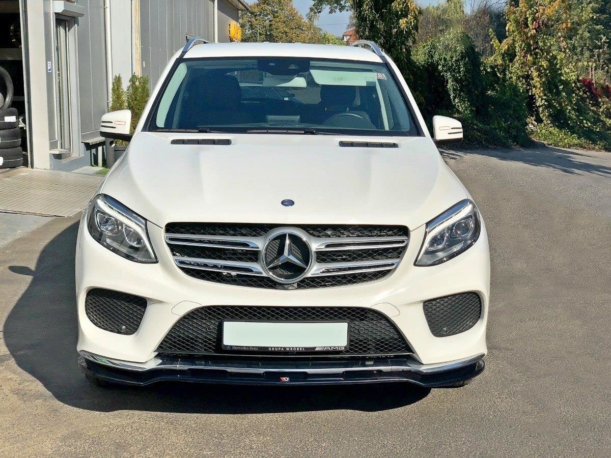 Street+ Spoilerlippe Front Ansatz V.1 passend für Mercedes GLE W166 AMG-Line schwarz Hochglanz – Ansicht 1