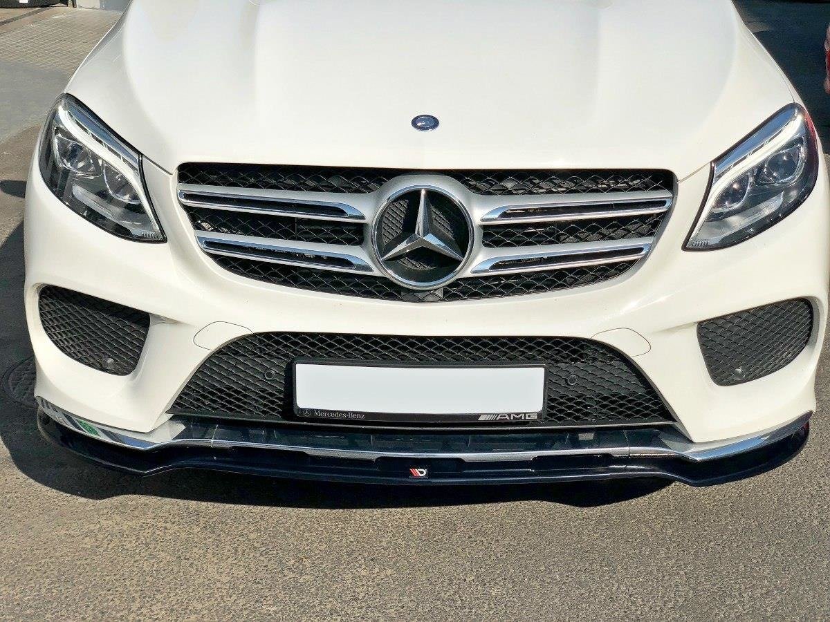 Street+ Spoilerlippe Front Ansatz V.1 passend für Mercedes GLE W166 AMG-Line schwarz Hochglanz – Ansicht 4