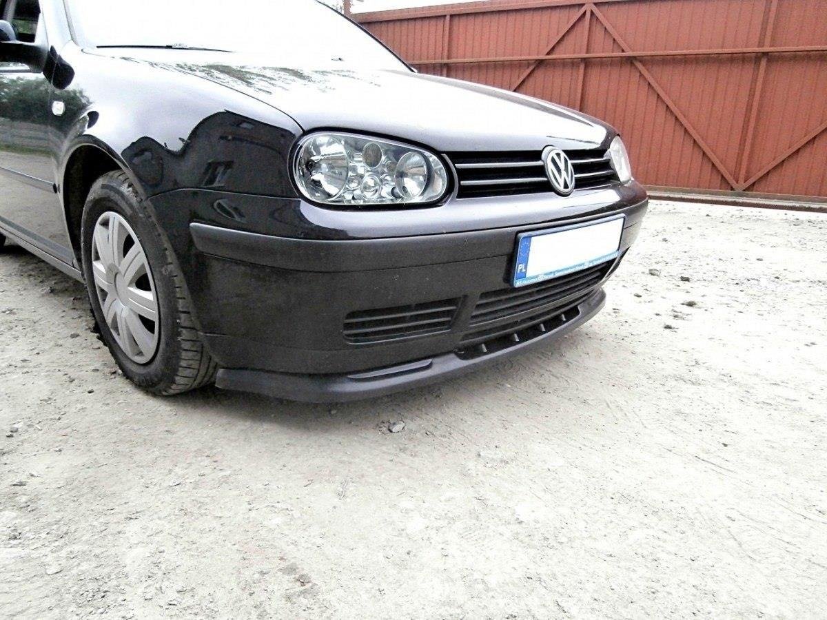 Street+ Spoilerlippe Front Ansatz passend für VW GOLF 4 schwarz Hochglanz – Ansicht 1