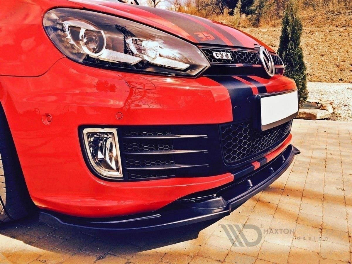 Street+ Spoilerlippe Front Ansatz passend für VW GOLF 6 GTI 35TH schwarz Hochglanz – Ansicht 1