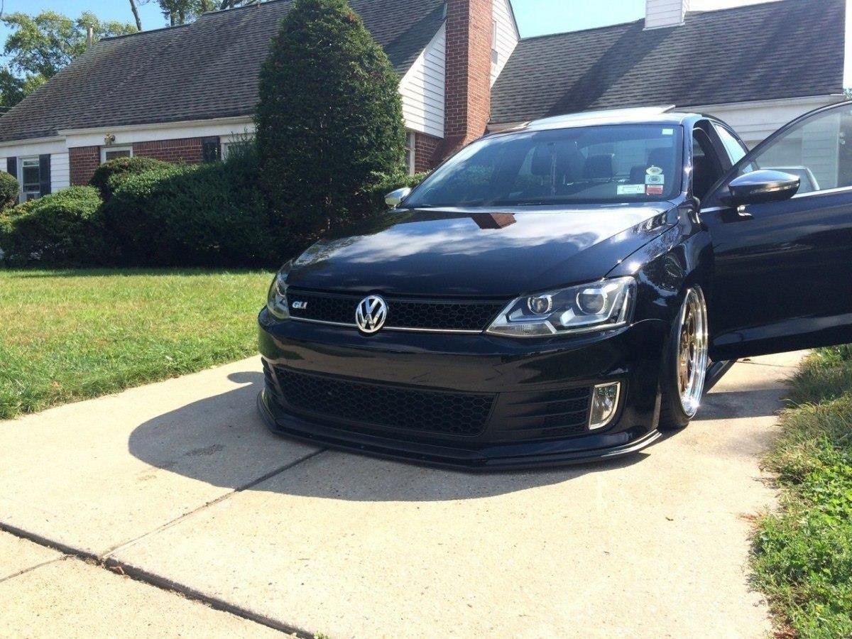 Street+ Spoilerlippe Front Ansatz passend für VW JETTA VI GLI schwarz Hochglanz – Ansicht 1