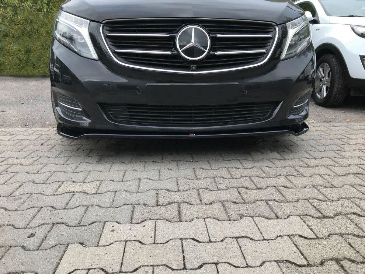 Street+ Spoilerlippe Front Ansatz V.3 passend für Mercedes-Benz V-Klasse W447 schwarz Hochglanz – Ansicht 1