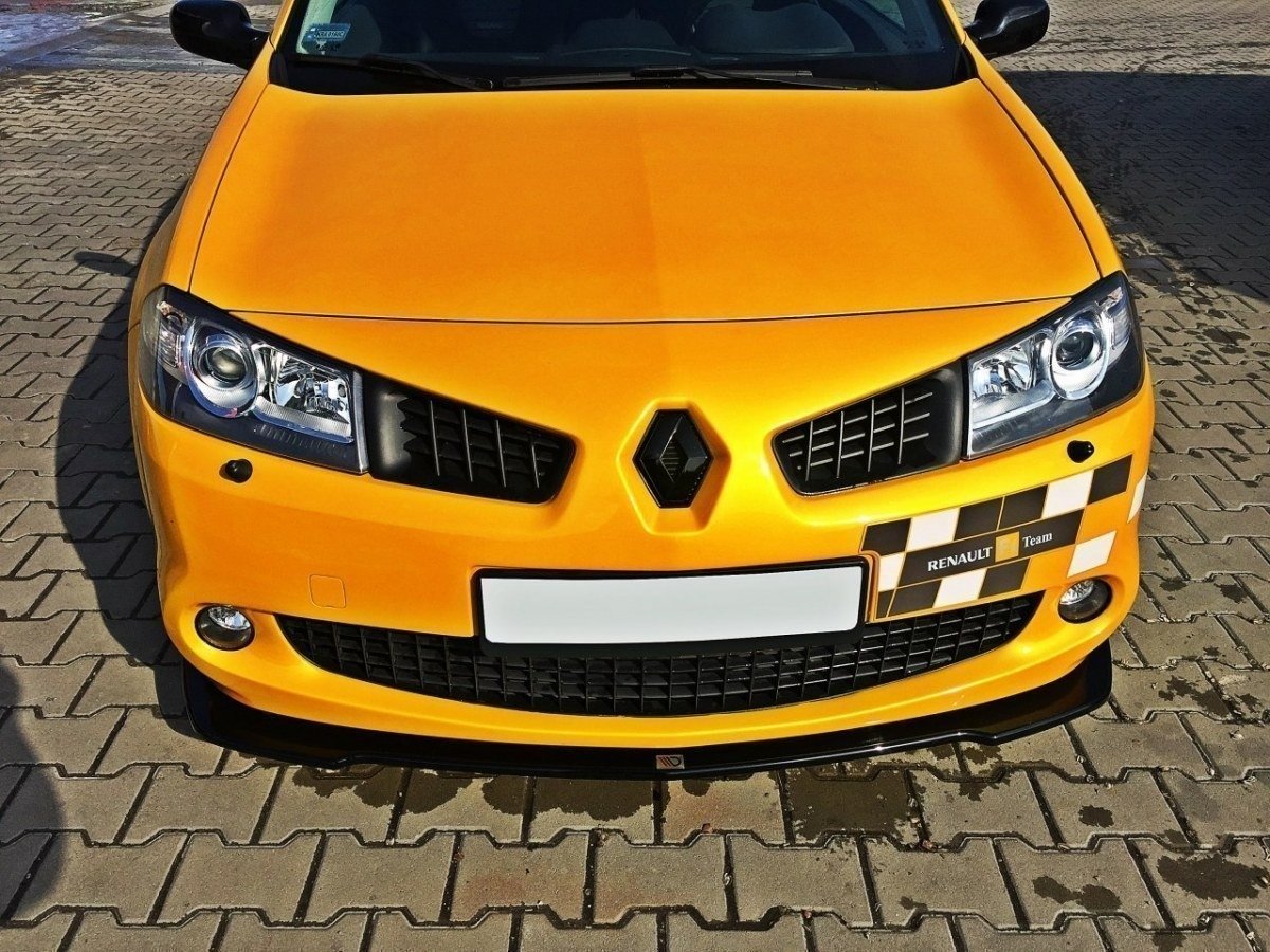 Street+ Spoilerlippe Front Ansatz passend für RENAULT MEGANE II RS schwarz Hochglanz – Ansicht 1