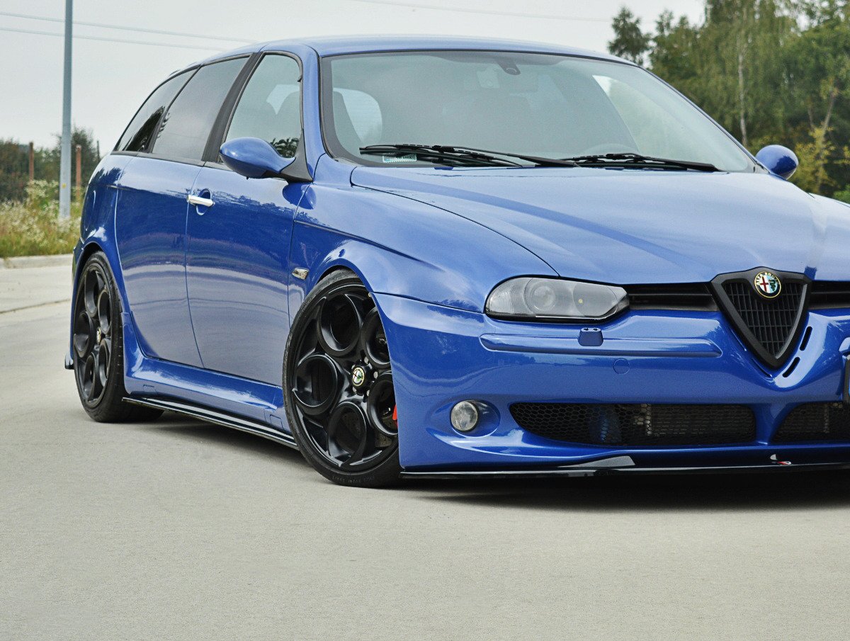 Street+ Seitenschweller Leisten passend für Alfa Romeo 156 GTA  schwarz Hochglanz – Ansicht 4