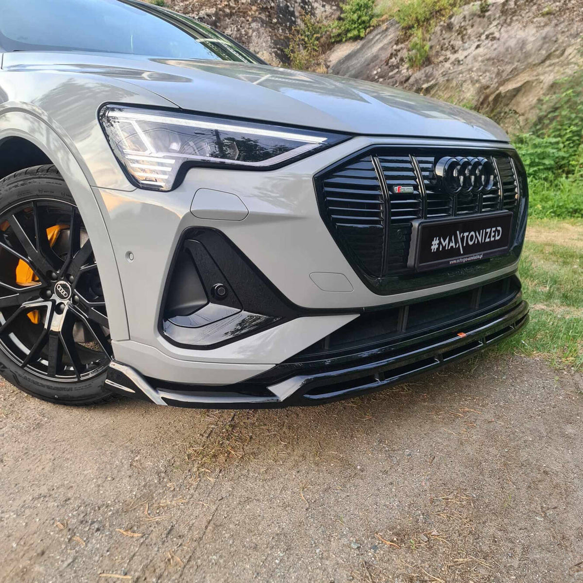 Street+ Spoilerlippe Front Ansatz passend für Audi e-Tron S-Line schwarz Hochglanz – Ansicht 5