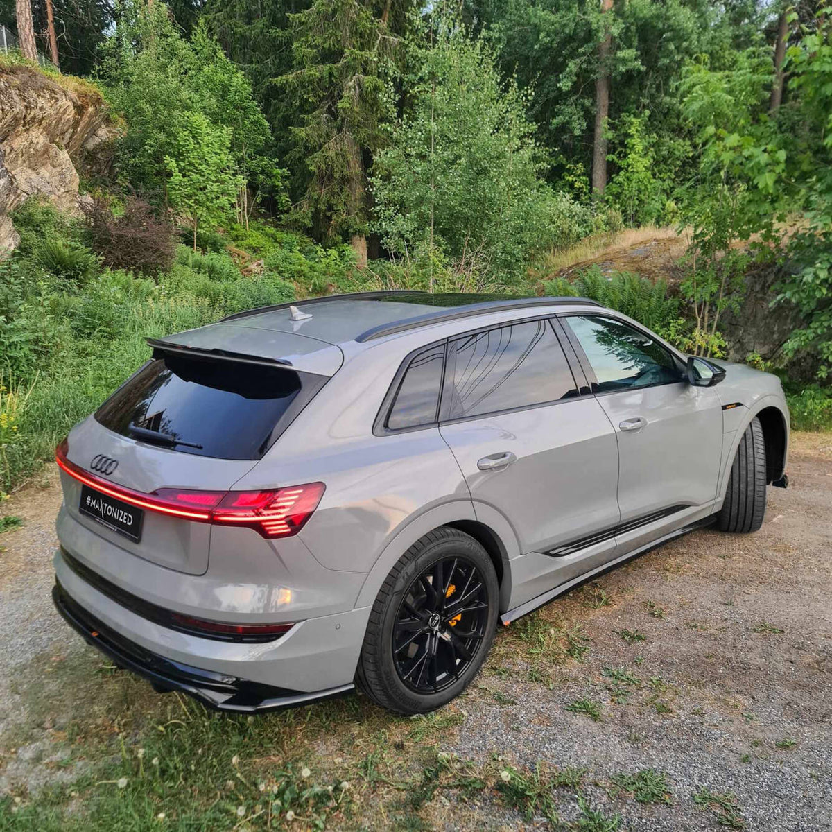 Street+ Seitenschweller Leisten passend für Audi e-Tron S-Line schwarz Hochglanz – Ansicht 4