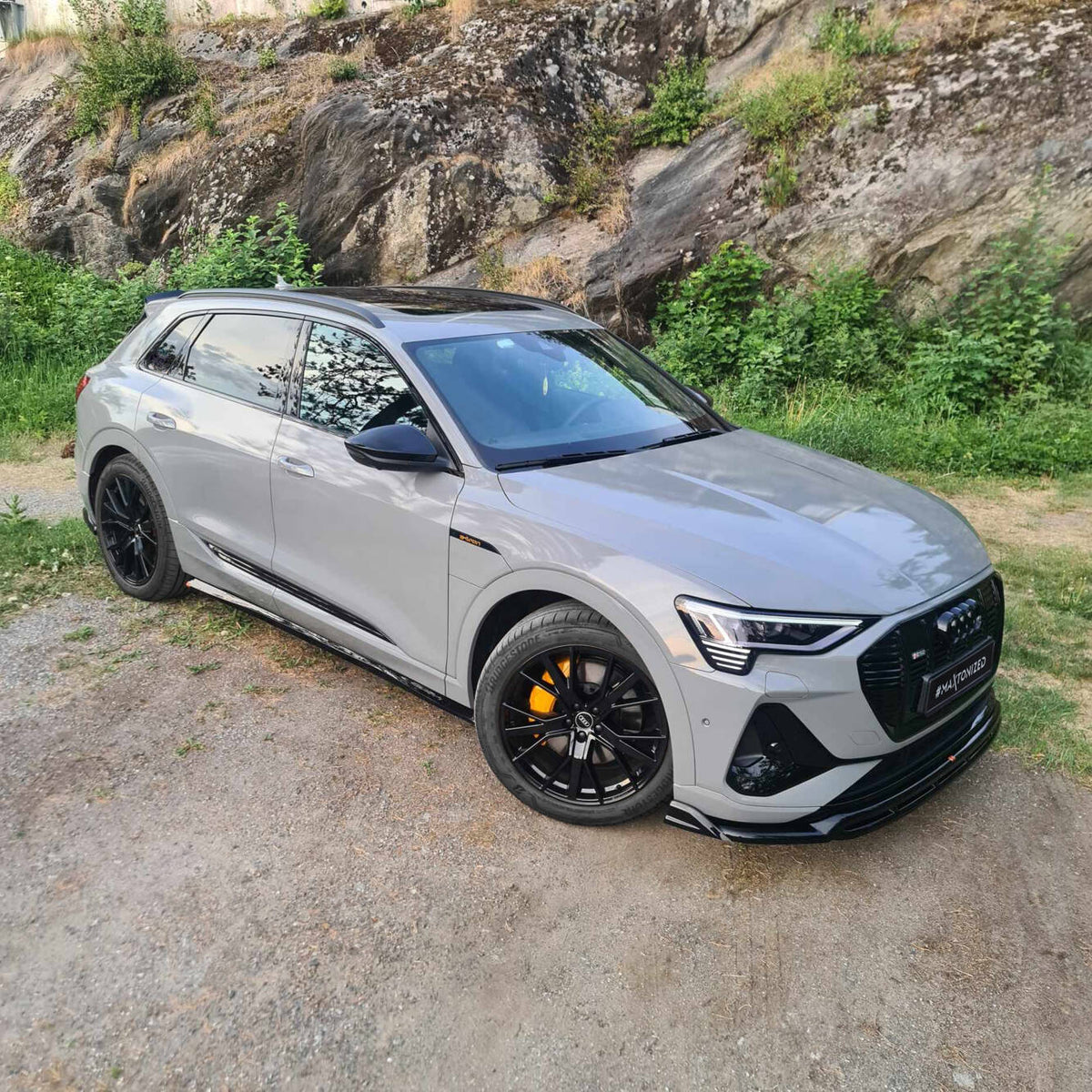 Street+ Spoilerlippe Front Ansatz passend für Audi e-Tron S-Line schwarz Hochglanz – Ansicht 6
