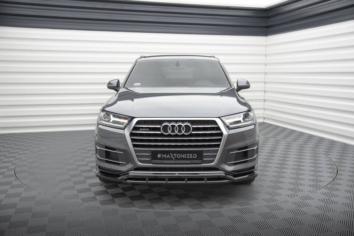 Street+ Spoilerlippe Front Ansatz passend für Audi Q7 Mk2 schwarz Hochglanz – Ansicht 1