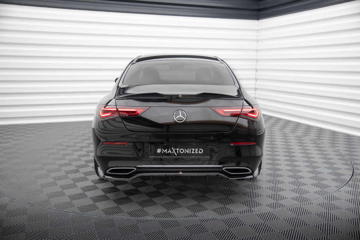 Street+ Mittlerer Diffusor RACE passend für Mercedes-Benz CLA Coupe C118 schwarz Hochglanz – Ansicht 1