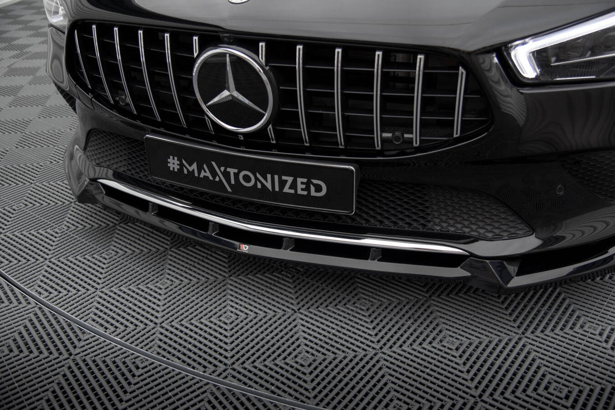 Street+ Spoilerlippe Front Ansatz V.2 passend für Mercedes-Benz CLA C118 schwarz Hochglanz – Ansicht 4