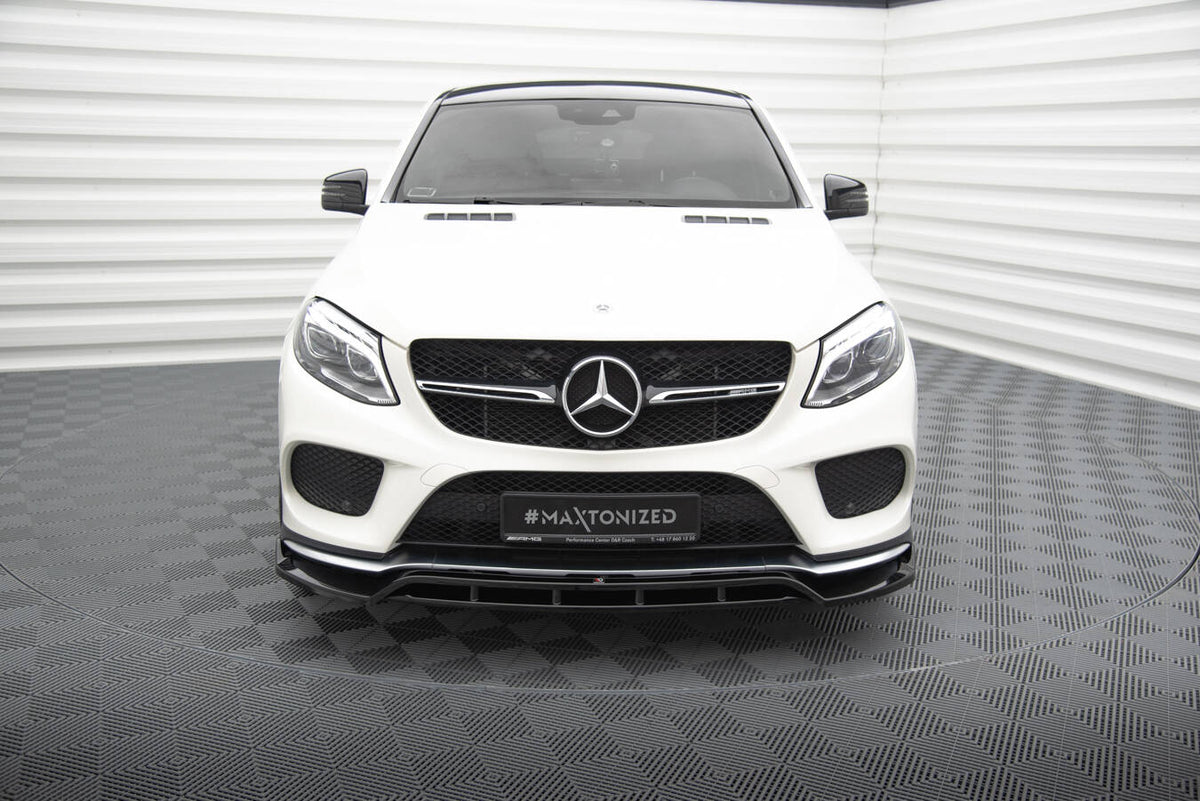 Street+ Spoilerlippe Front Ansatz V.2 passend für Mercedes-Benz GLE Coupe 43 AMG / AMG-Line C292 schwarz Hochglanz – Ansicht 1