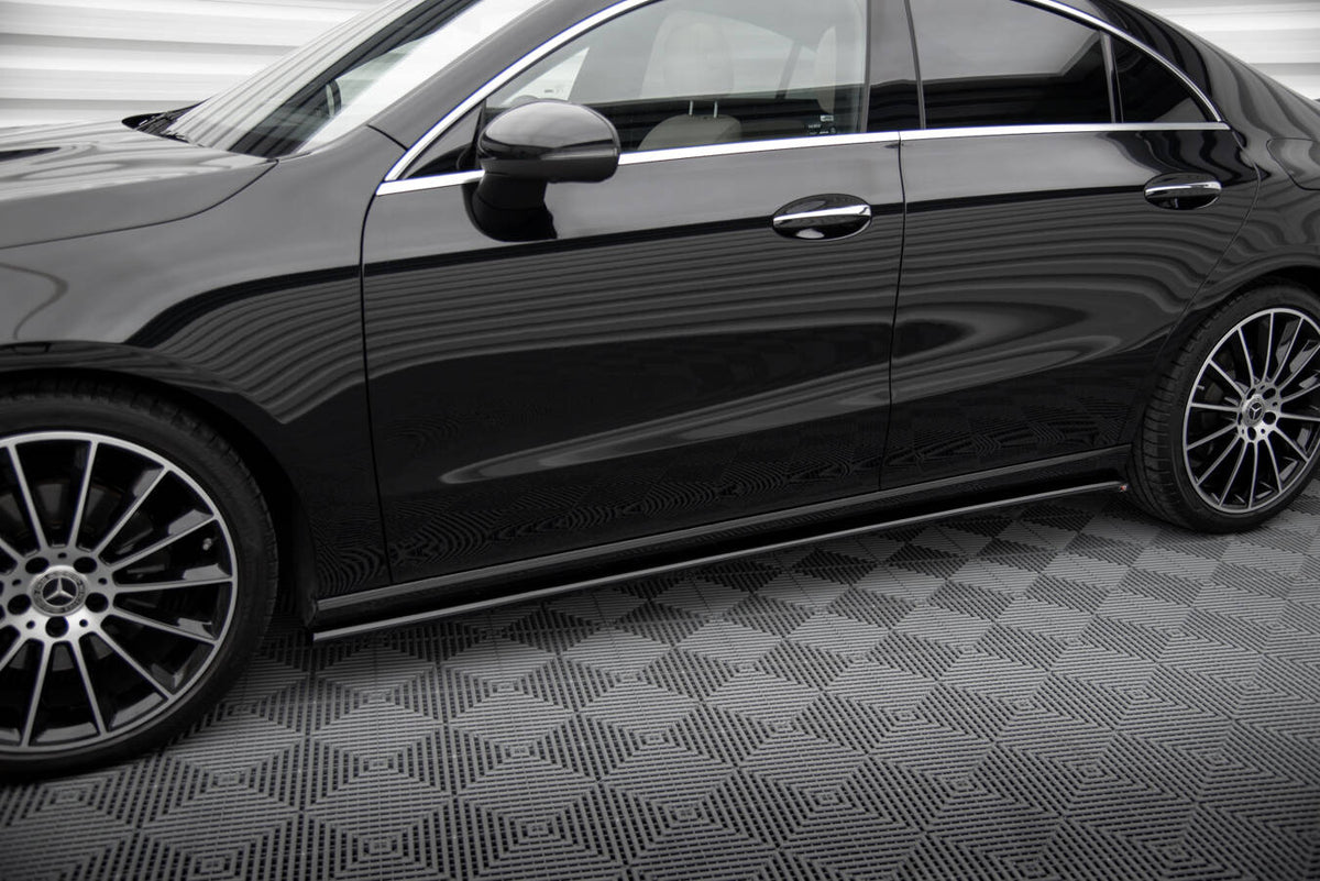 Street+ Seitenschweller Leisten passend für Mercedes-Benz CLA C118 schwarz Hochglanz – Ansicht 3