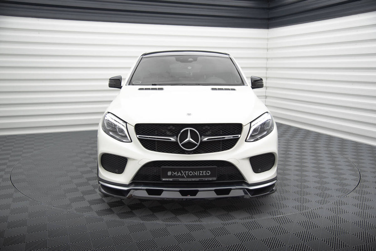 Street+ Spoilerlippe Front Ansatz V.1 passend für Mercedes-Benz GLE Coupe 43 AMG / AMG-Line C292 schwarz Hochglanz – Ansicht 1