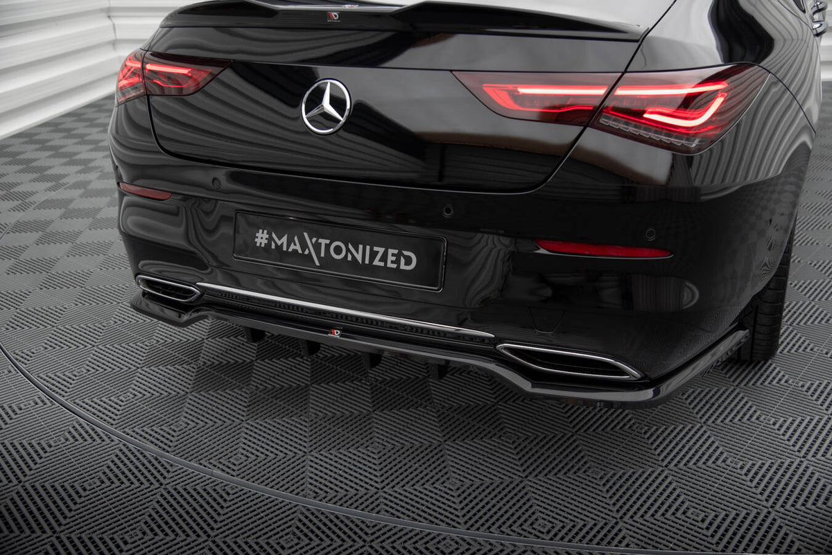 Street+ Mittlerer Diffusor RACE passend für Mercedes-Benz CLA Coupe C118 schwarz Hochglanz – Ansicht 4