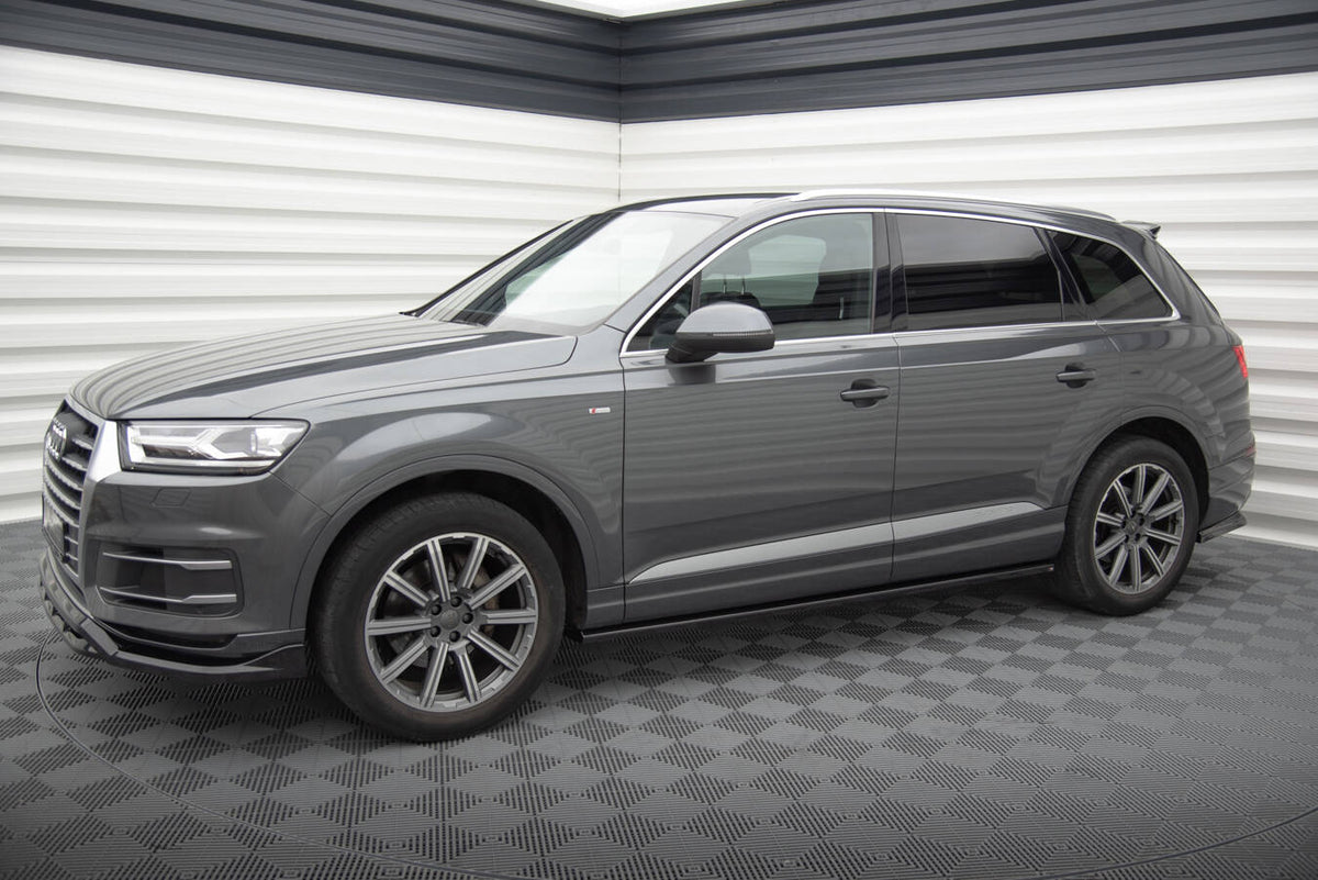 Street+ Seitenschweller Leisten passend für Audi Q7 Mk2 schwarz Hochglanz – Ansicht 1