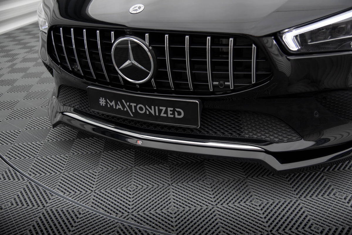 Street+ Spoilerlippe Front Ansatz V.1 passend für Mercedes-Benz CLA C118 schwarz Hochglanz – Ansicht 4