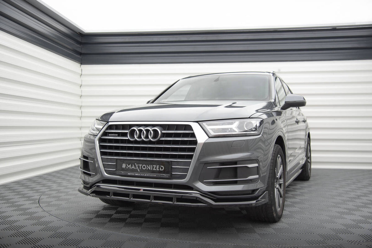 Street+ Spoilerlippe Front Ansatz passend für Audi Q7 Mk2 schwarz Hochglanz – Ansicht 3