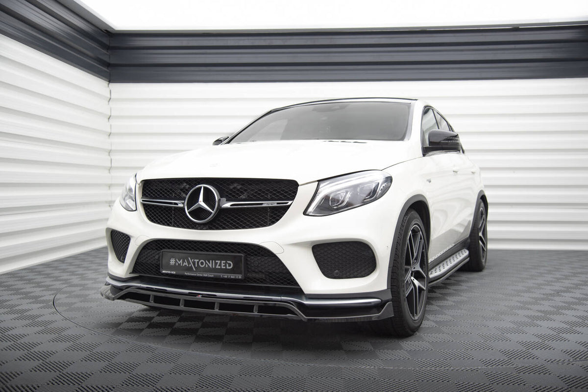 Street+ Spoilerlippe Front Ansatz V.2 passend für Mercedes-Benz GLE Coupe 43 AMG / AMG-Line C292 schwarz Hochglanz – Ansicht 3
