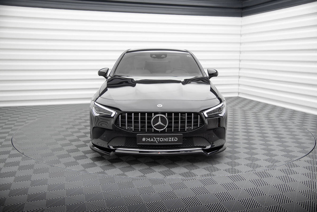 Street+ Spoilerlippe Front Ansatz V.1 passend für Mercedes-Benz CLA C118 schwarz Hochglanz – Ansicht 1