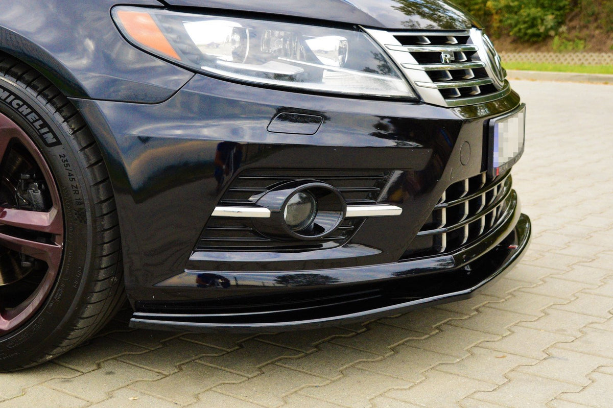 Street+ Spoilerlippe Front Ansatz passend für VOLKSWAGEN CC R-LINE schwarz Hochglanz – Ansicht 2