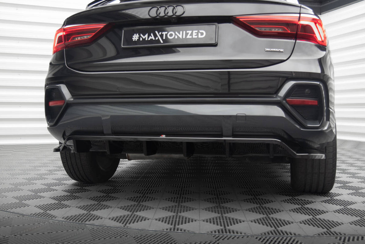 Street+ Mittlerer Diffusor RACE passend für Audi Q3 Sportback F3 schwarz Hochglanz – Ansicht 4