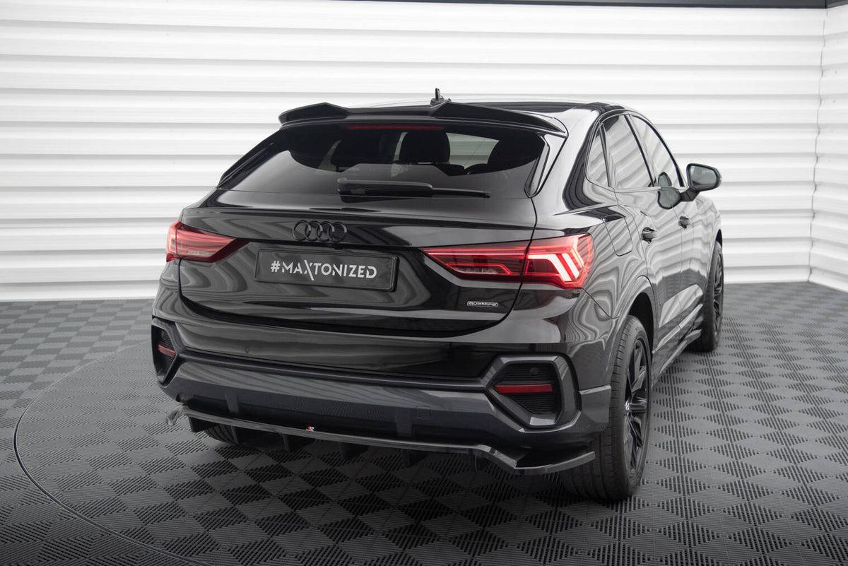 Street+ Mittlerer Diffusor RACE passend für Audi Q3 Sportback F3 schwarz Hochglanz – Ansicht 1