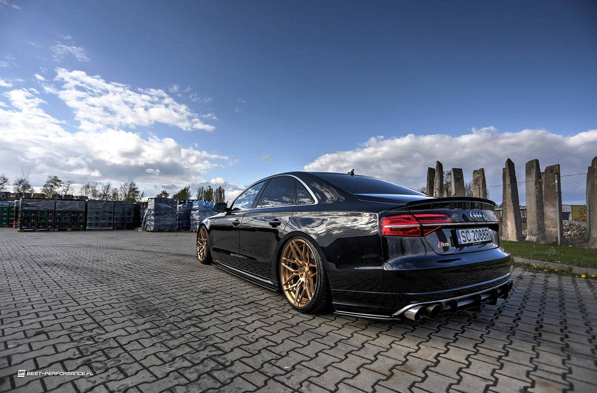 Heckspoiler Lippe Audi S8 D4 Facelift schwarz Hochglanz – Ansicht 1