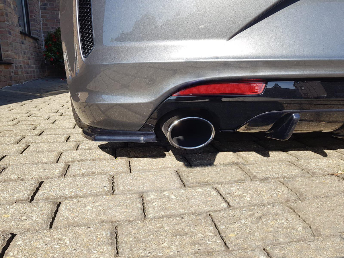 Heck Ansatz Flaps Diffusor passend für VW Scirocco R Mk3  Facelift schwarz Hochglanz – Ansicht 3