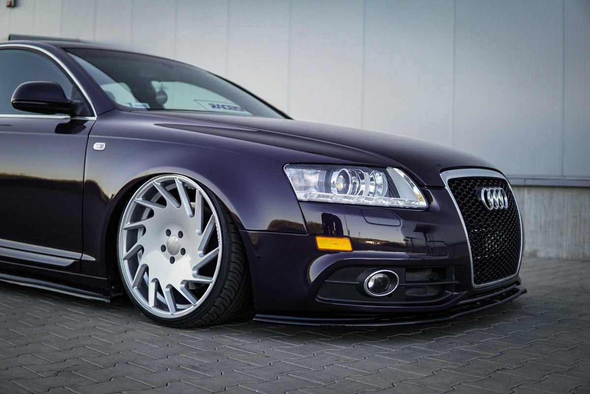 Street+ Spoilerlippe Front Ansatz passend für Audi A6 S-Line C6 FL  schwarz Hochglanz – Ansicht 4