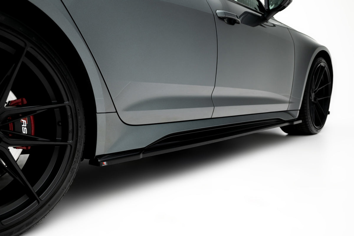 Street+ Seitenschweller Leisten passend für V.1 passend für Audi RS6 C8 / C8 Facelift schwarz Hochglanz – Ansicht 5