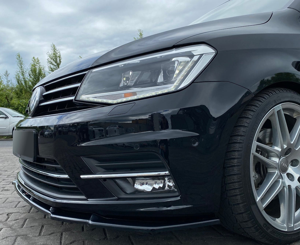 Street+ Spoilerlippe Front Ansatz passend für VW Caddy Mk. 4 schwarz Hochglanz – Ansicht 3