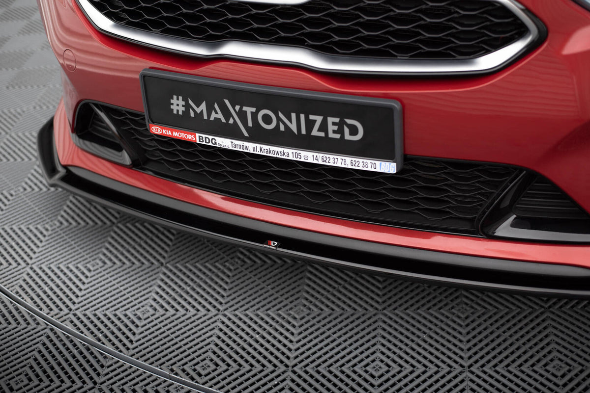 Street+ Spoilerlippe Front Ansatz V.2 passend für Kia Ceed GT / GT-Line Mk3 / Proceed Mk1 schwarz Hochglanz – Ansicht 1