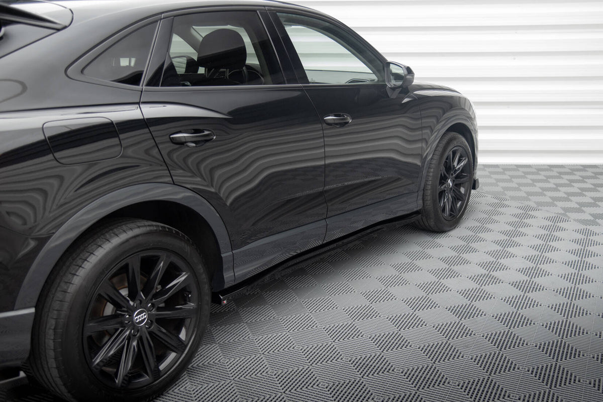 Street+ Seitenschweller Leisten passend für Audi Q3 Sportback F3 schwarz Hochglanz – Ansicht 4