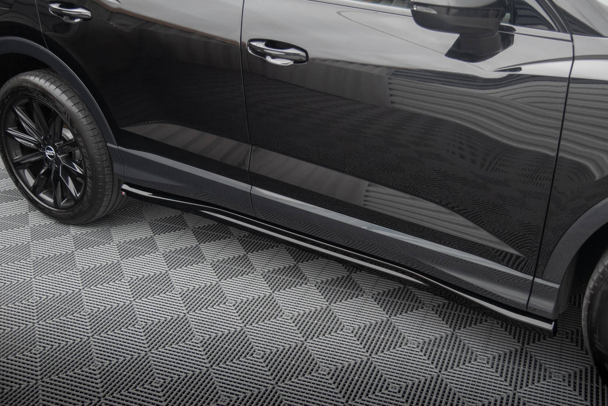 Street+ Seitenschweller Leisten passend für Audi Q3 Sportback F3 schwarz Hochglanz – Ansicht 5