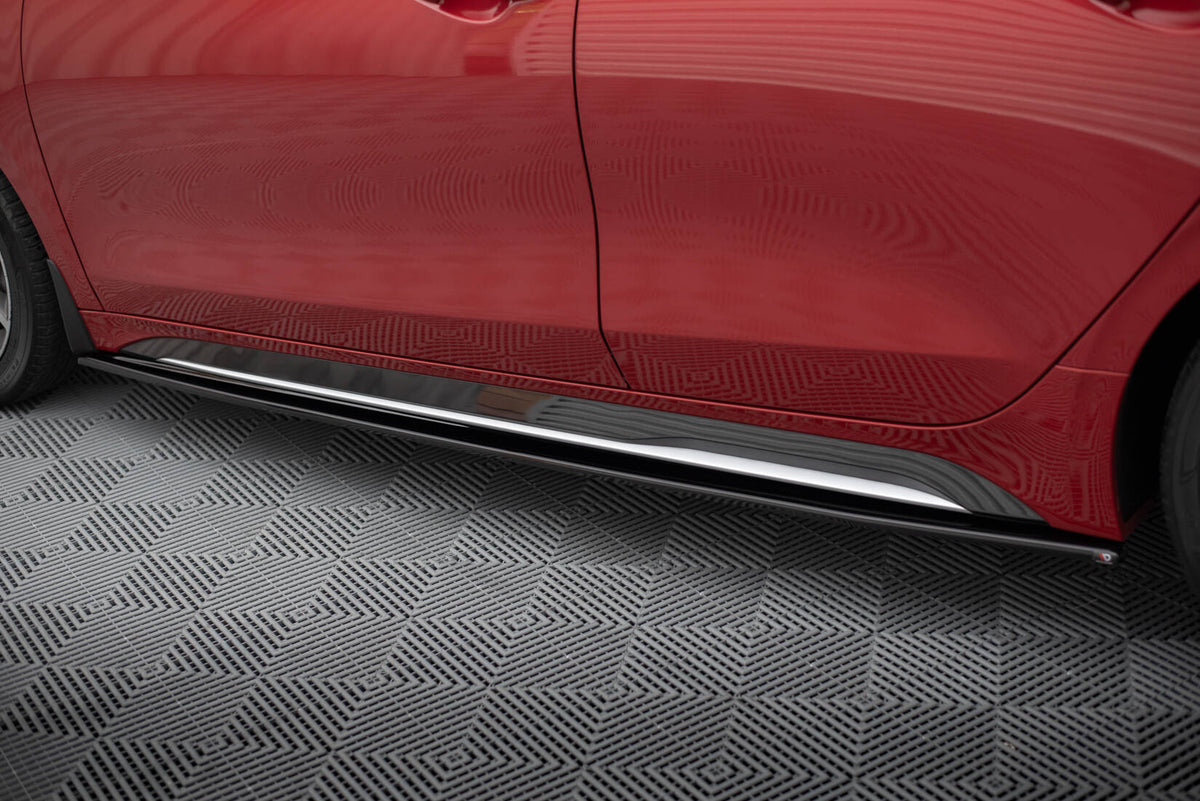 Street+ Seitenschweller Leisten passend für Kia Ceed GT / GT-Line Mk3 / Proceed Mk1 schwarz Hochglanz – Ansicht 1