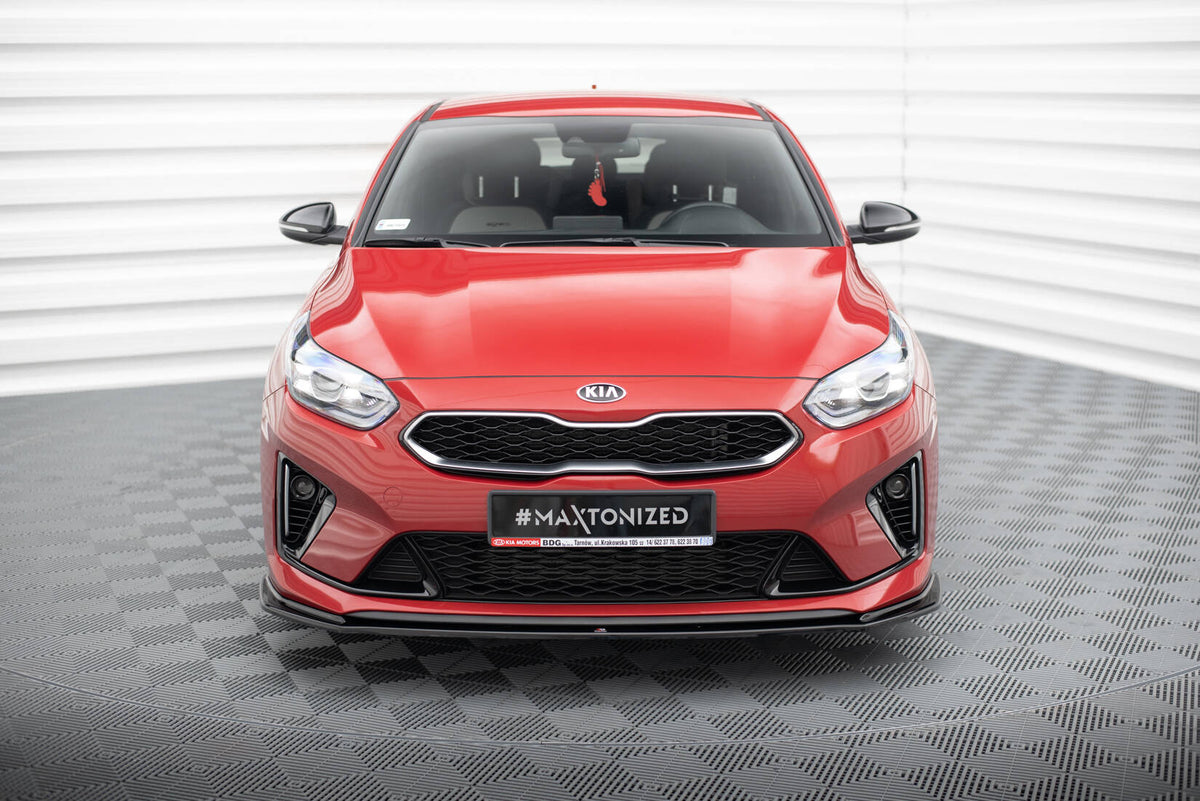 Street+ Spoilerlippe Front Ansatz V.3 passend für Kia Ceed GT / GT-Line Mk3 / Proceed Mk1 schwarz Hochglanz – Ansicht 1