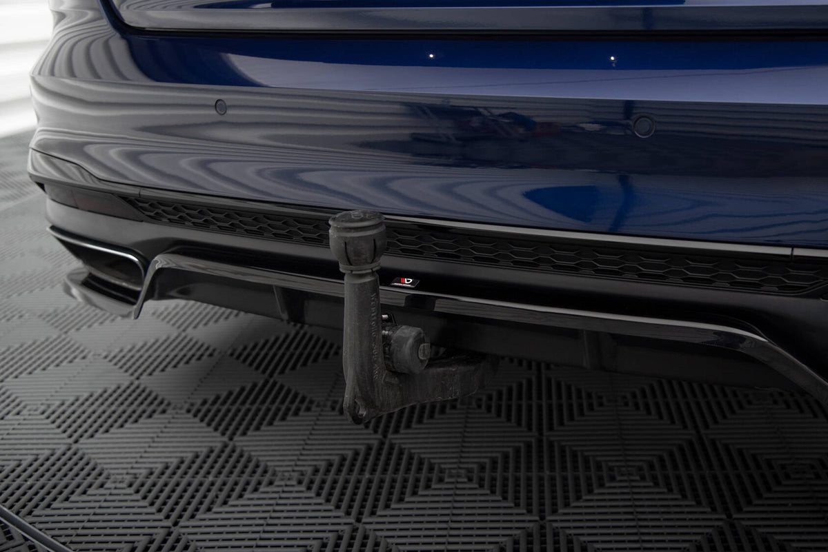 Street+ Mittlerer Diffusor RACE V.2 passend für Audi A4 S-Line B9 Facelift schwarz Hochglanz – Ansicht 5