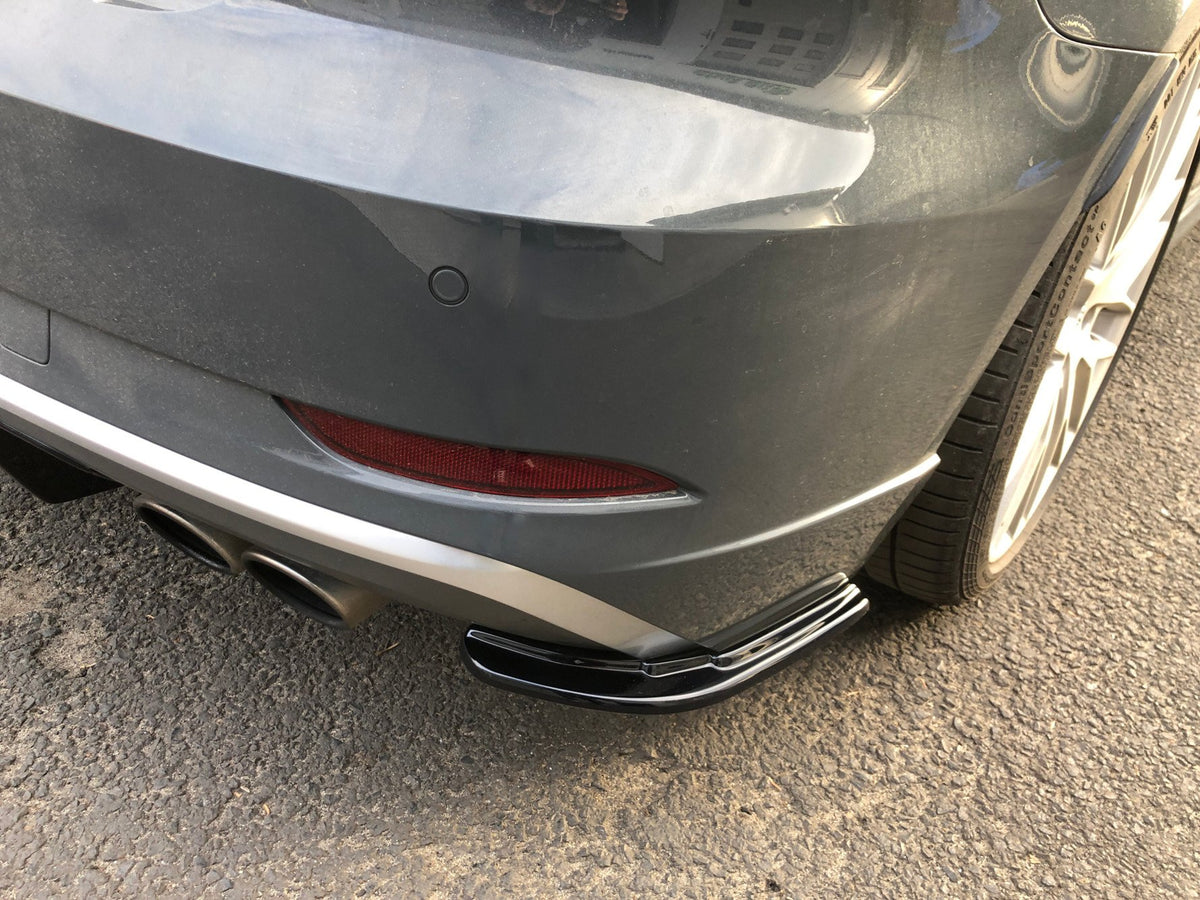Heck Ansatz Flaps Diffusor passend für AUDI S3 8V FACELIFT schwarz Hochglanz – Ansicht 3