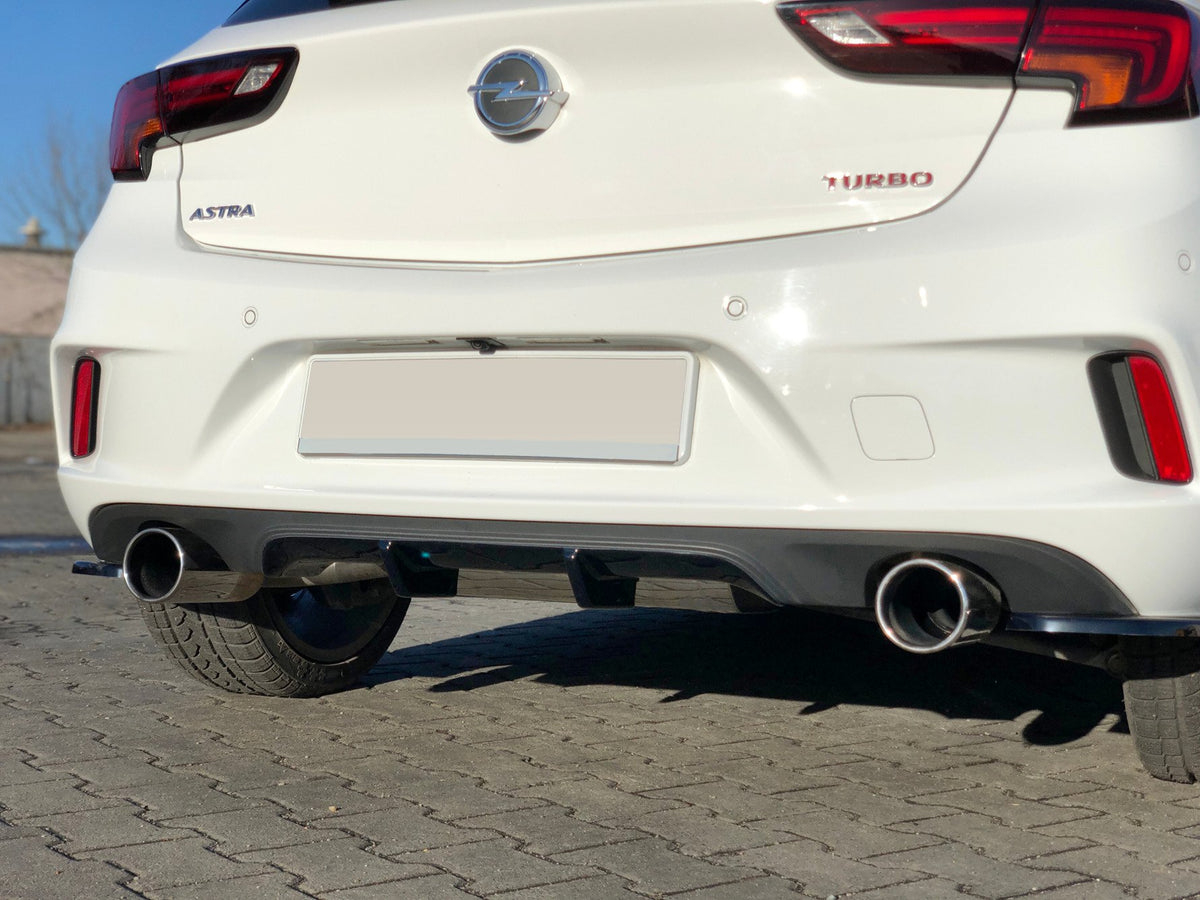 Diffusor Heck Ansatz passend für OPEL ASTRA K OPC-LINE schwarz Hochglanz – Ansicht 1
