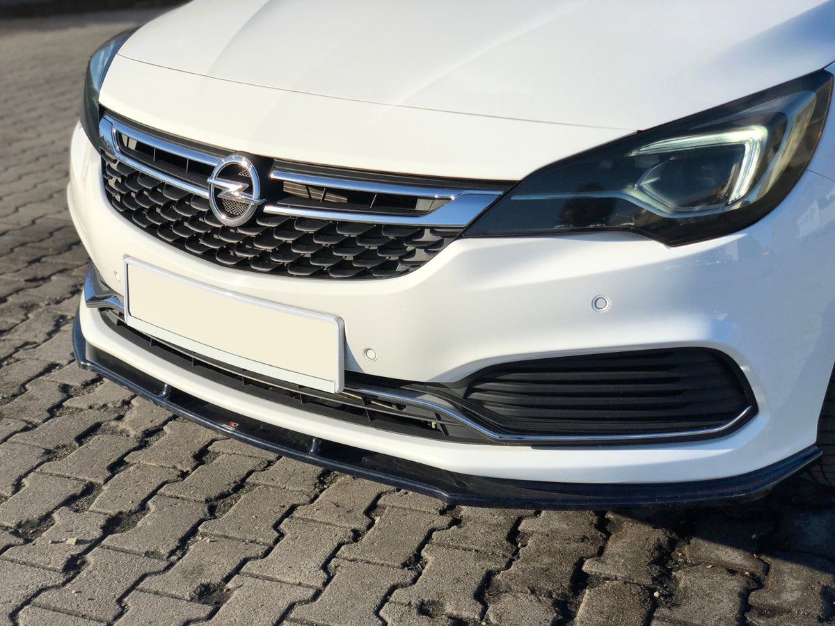 Street+ Spoilerlippe Front Ansatz V.1 passend für OPEL ASTRA K OPC-LINE schwarz Hochglanz – Ansicht 2