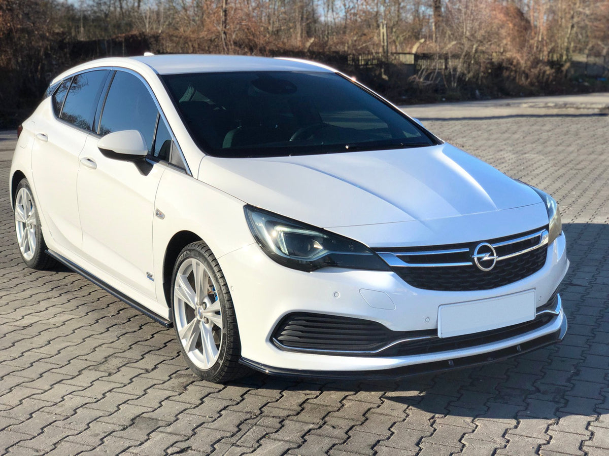 Street+ Spoilerlippe Front Ansatz V.1 passend für OPEL ASTRA K OPC-LINE schwarz Hochglanz – Ansicht 3