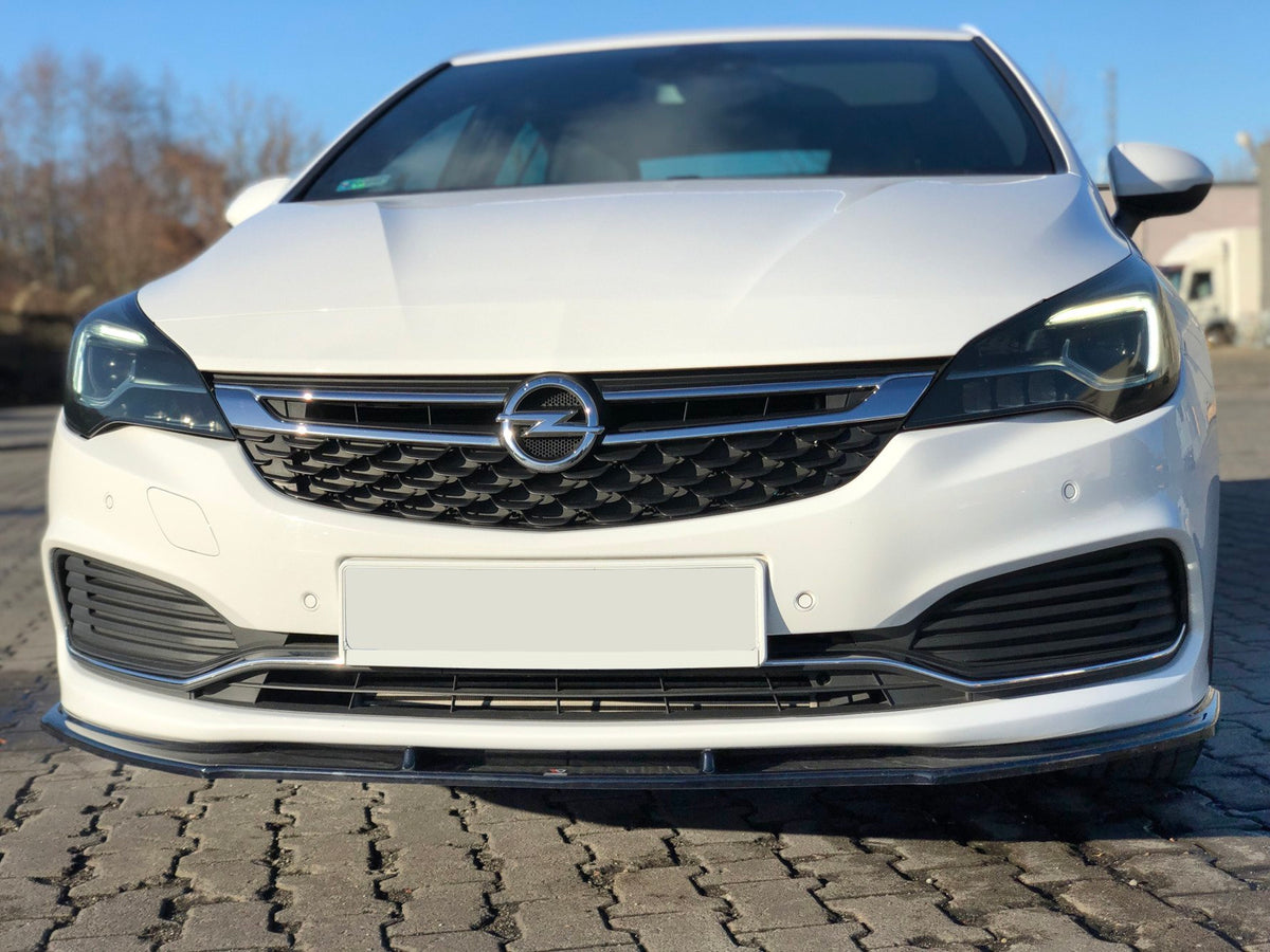 Street+ Spoilerlippe Front Ansatz V.1 passend für OPEL ASTRA K OPC-LINE schwarz Hochglanz – Ansicht 4