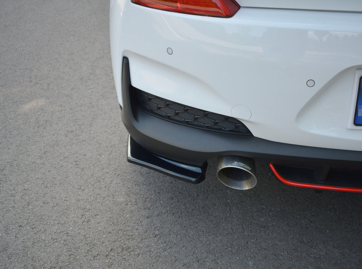 Heck Ansatz Flaps Diffusor passend für Hyundai I30 N Mk3  schwarz Hochglanz – Ansicht 4