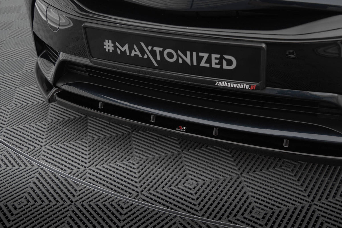Street+ Spoilerlippe Front Ansatz V.1 passend für Toyota Avensis Mk3 Facelift schwarz Hochglanz – Ansicht 4
