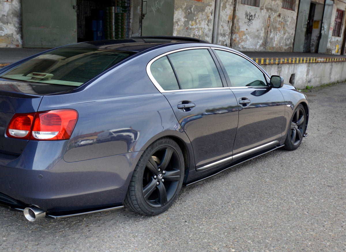 Street+ Seitenschweller Leisten passend für Lexus GS Mk3 schwarz Hochglanz – Ansicht 1