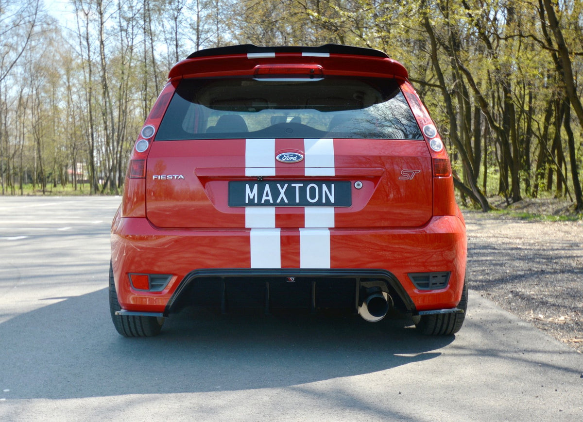 Heck Ansatz Flaps Diffusor passend für Ford Fiesta ST Mk6 schwarz Hochglanz – Ansicht 1