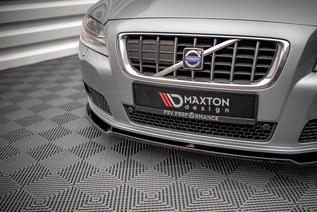 Street+ Spoilerlippe Front Ansatz V.2 passend für Volvo V70 Mk3 schwarz Hochglanz – Ansicht 3