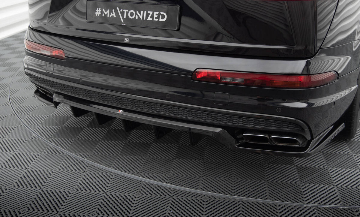 Street+ Mittlerer Diffusor RACE passend für Audi SQ7 / Q7 S-Line Mk2 schwarz Hochglanz – Ansicht 4