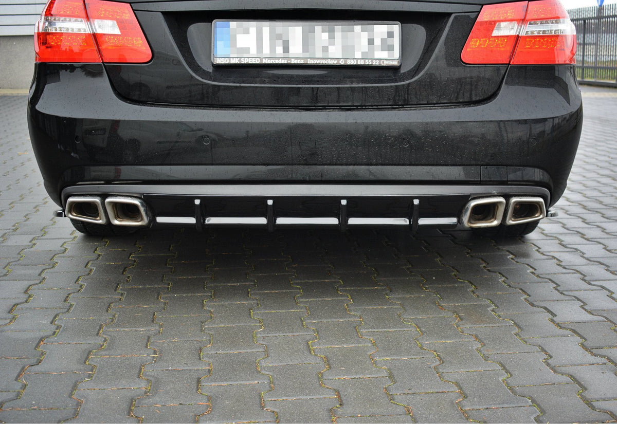 Diffusor Heck Ansatz passend für Mercedes E63 AMG W212  schwarz Hochglanz – Ansicht 3